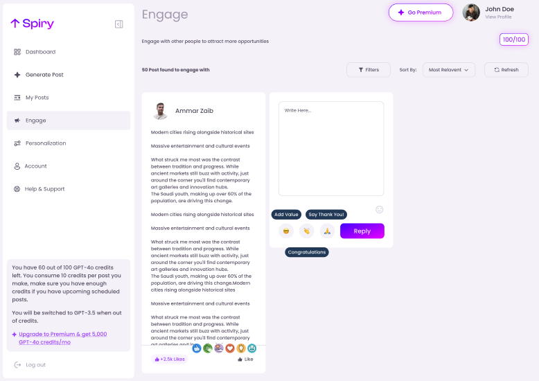 Spiry Dashboard